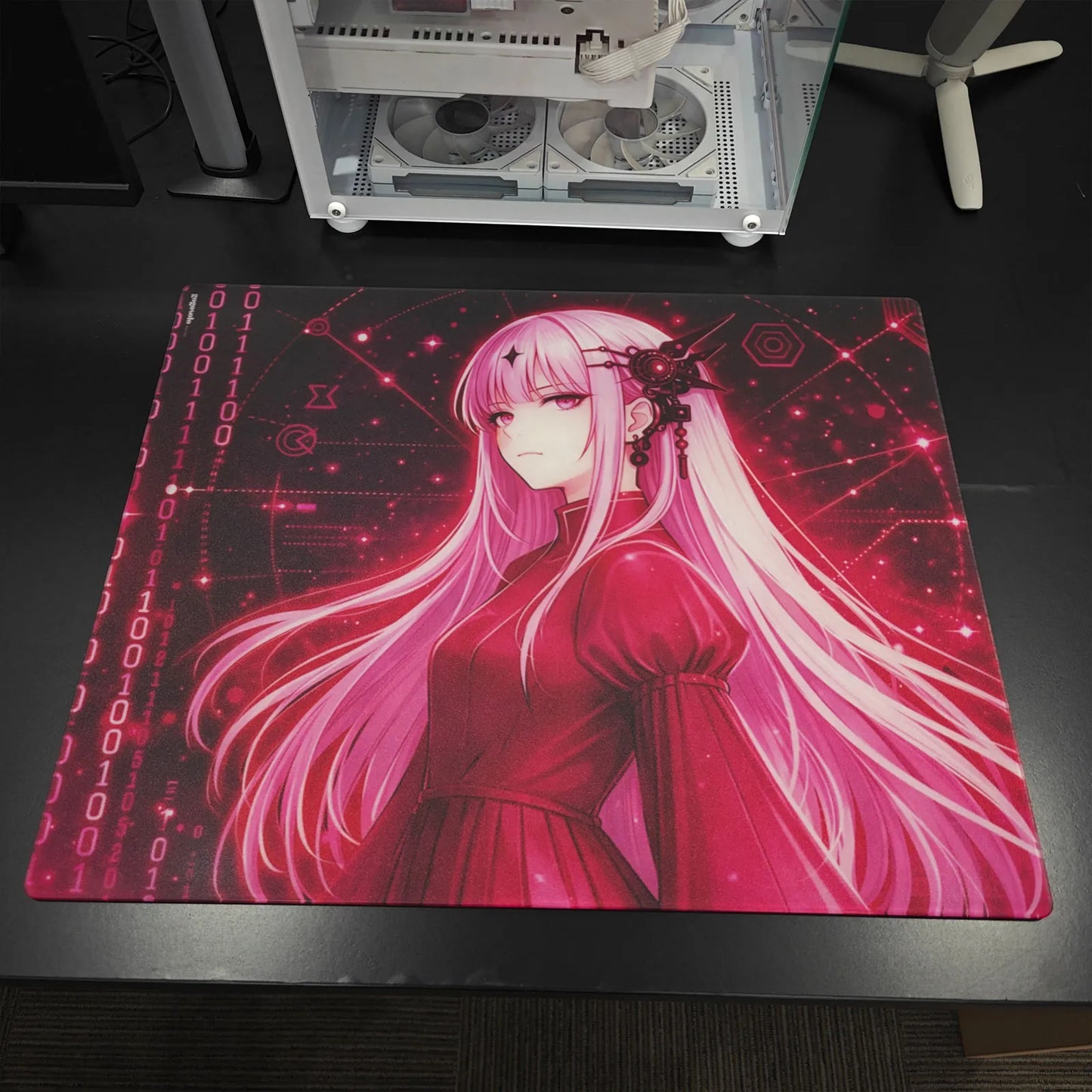 Neon Astra Glow-in-the-Dark Glass Mouse Pad