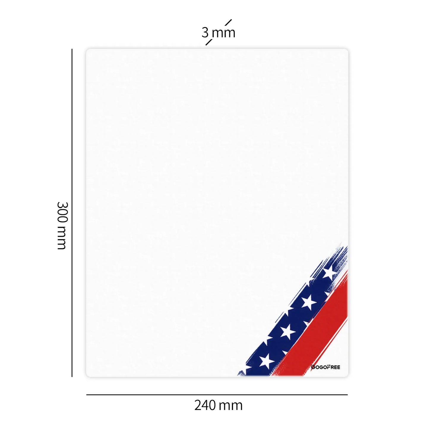 GOGOFREE USA American Flag Glass Mouse Pad