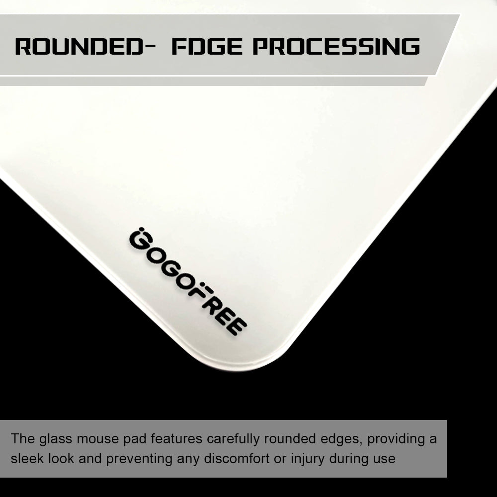 GOGOFREE Glass Mousepad White – gogofree