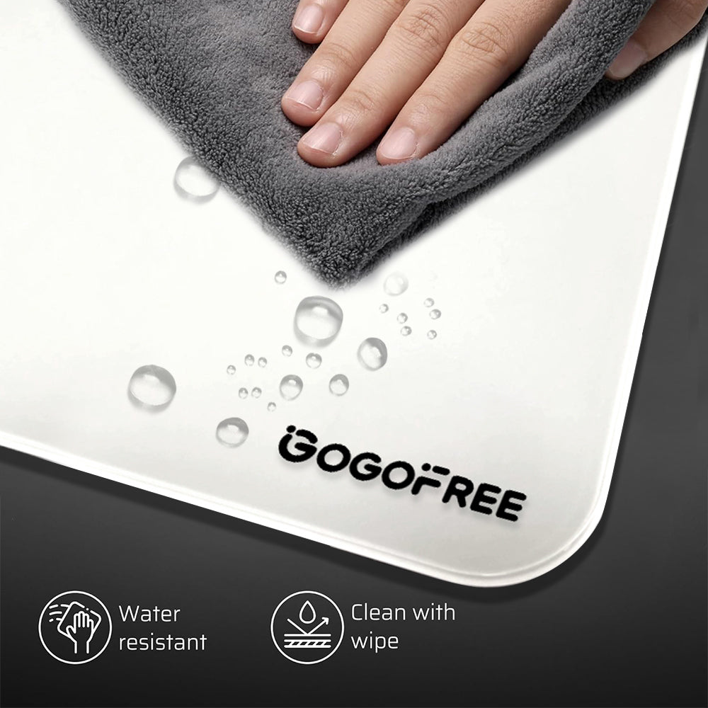 GOGOFREE Glass Mousepad White
