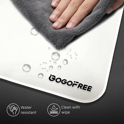 GOGOFREE Glass Mousepad White