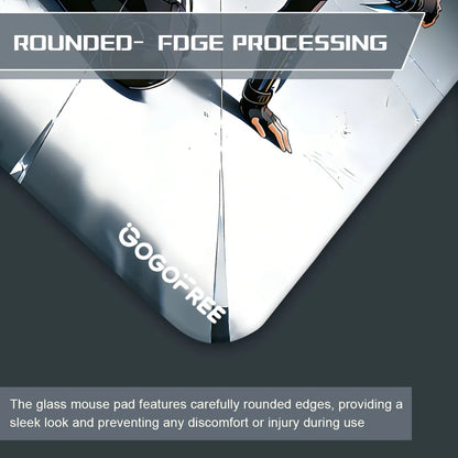 GOGOFREE Shatter Strike Glass Gaming Mouse Pad