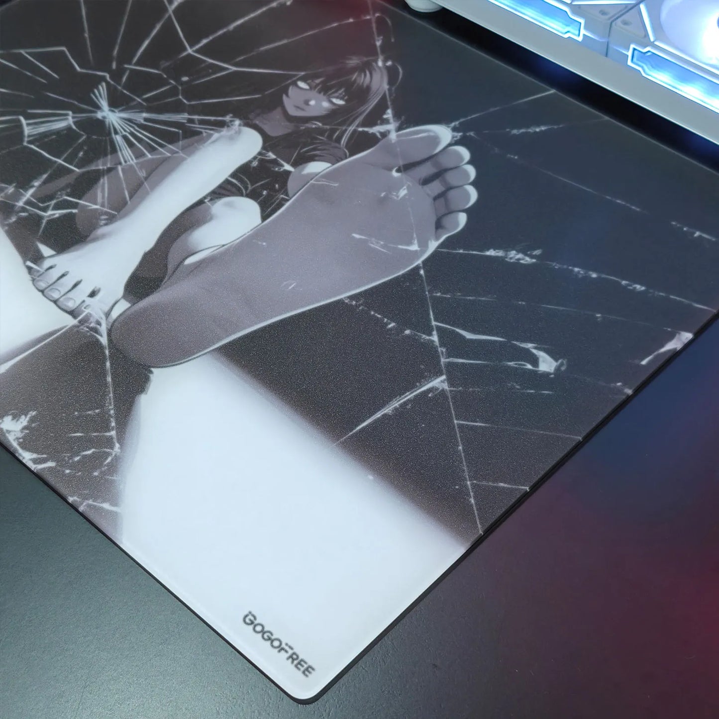 GOGOFREE Fracture X Glass Gaming Mouse Pad