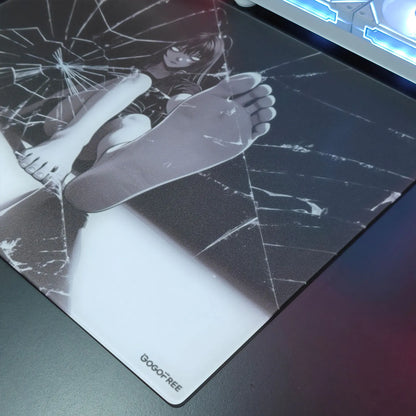 GOGOFREE Fracture X Glass Gaming Mouse Pad