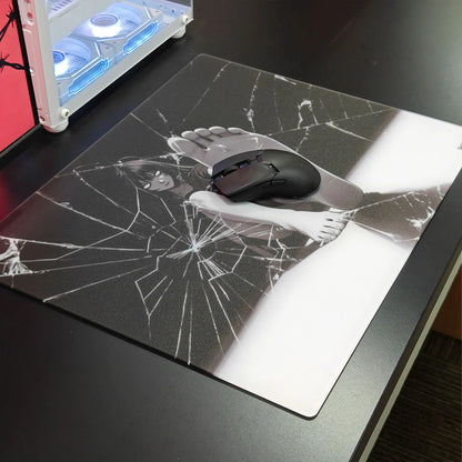 GOGOFREE Fracture X Glass Gaming Mouse Pad