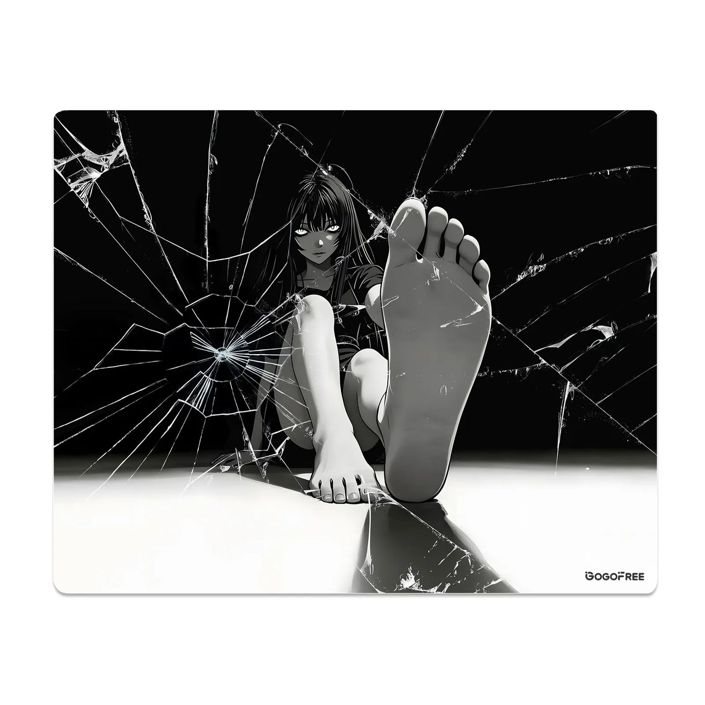 GOGOFREE Fracture X Glass Gaming Mouse Pad