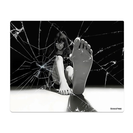 GOGOFREE Fracture X Glass Gaming Mouse Pad