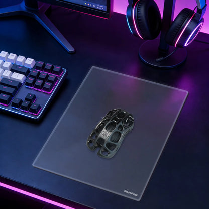 GOGOFREE Clear Glass Mouse pad