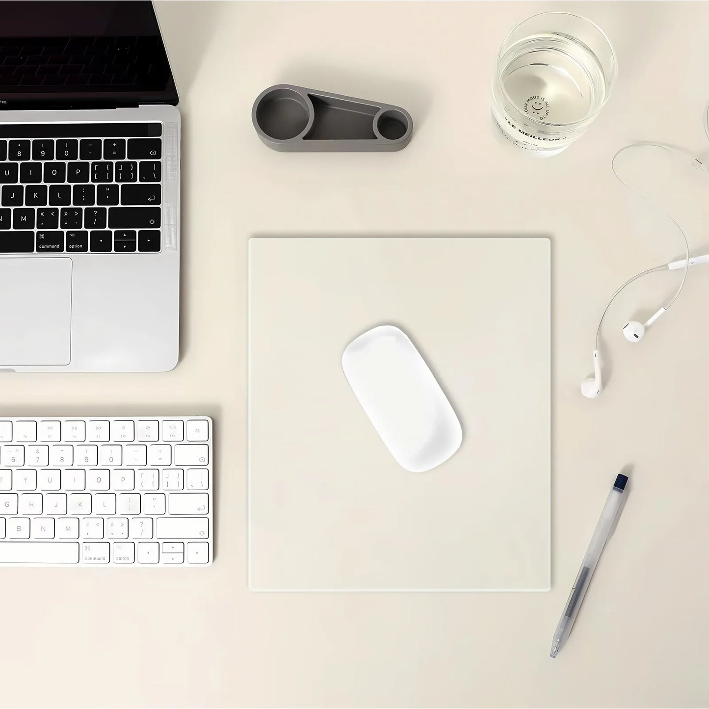 GOGOFREE Clear Glass Mouse pad
