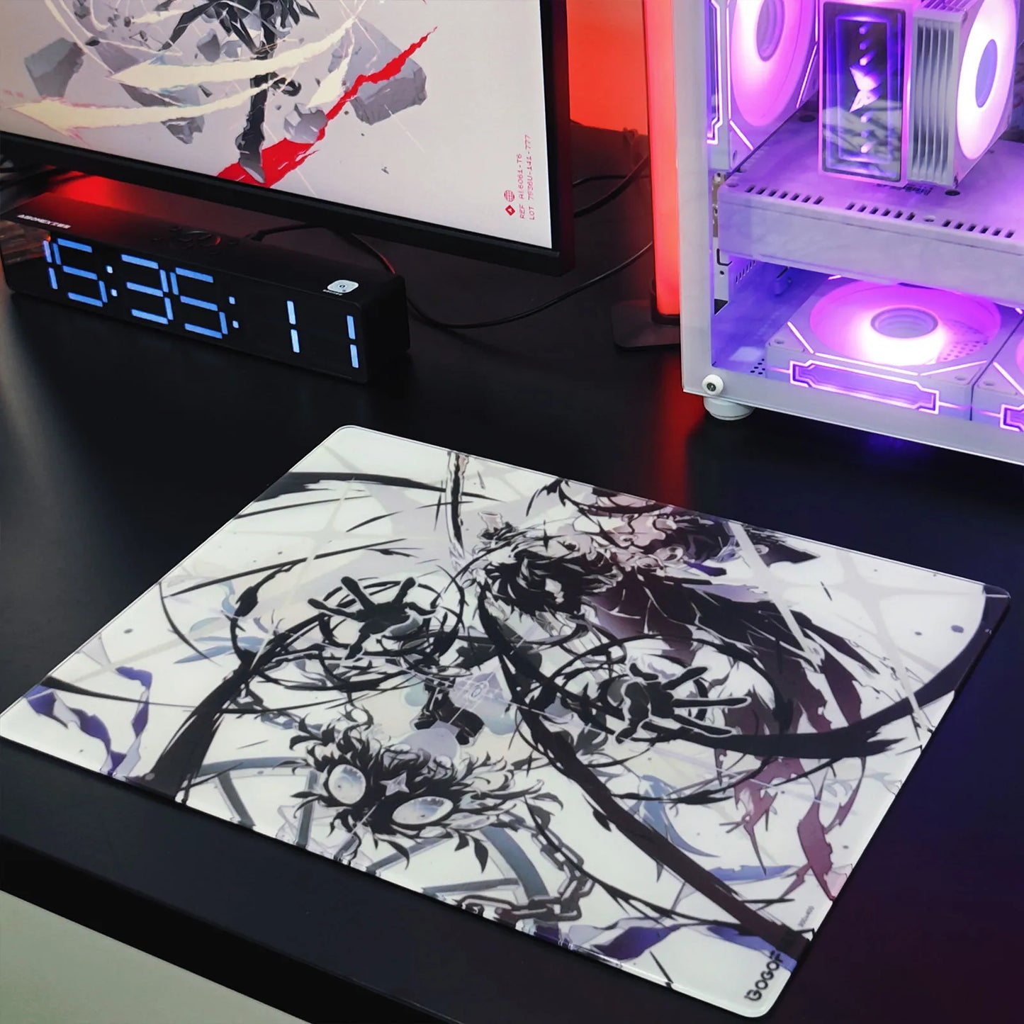 GOGOFREE Custom Glass Gaming Mouse Pad