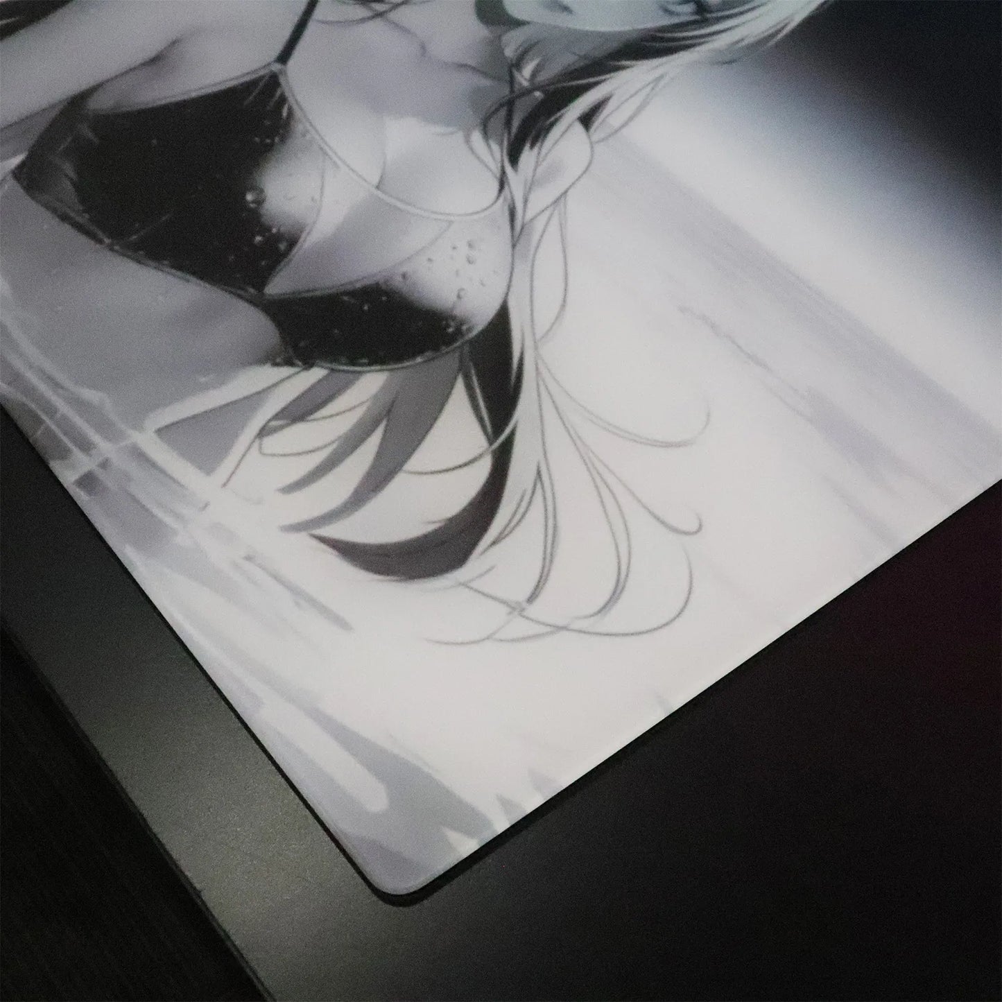 GOGOFREE Obsidian Wave Glass Gaming Mouse Pad
