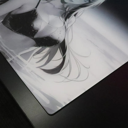 GOGOFREE Obsidian Wave Glass Gaming Mouse Pad
