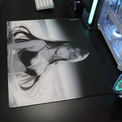 GOGOFREE Obsidian Wave Glass Gaming Mouse Pad