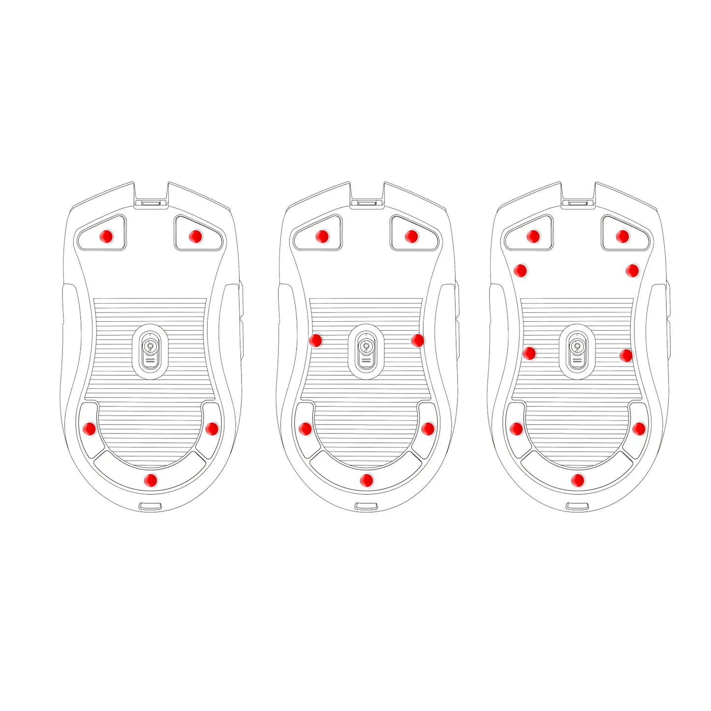 GOGOFREE Universal Dot Speed Mouse Skates