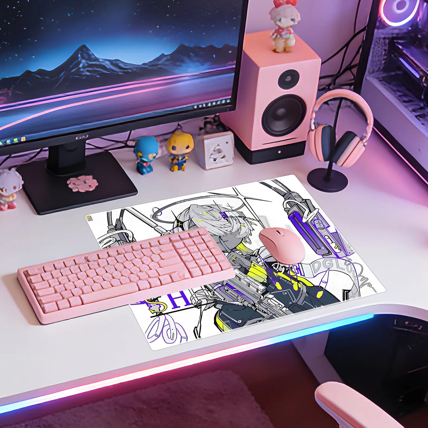 GOGOFREE Aurora Premium Glass Gaming Mousepad
