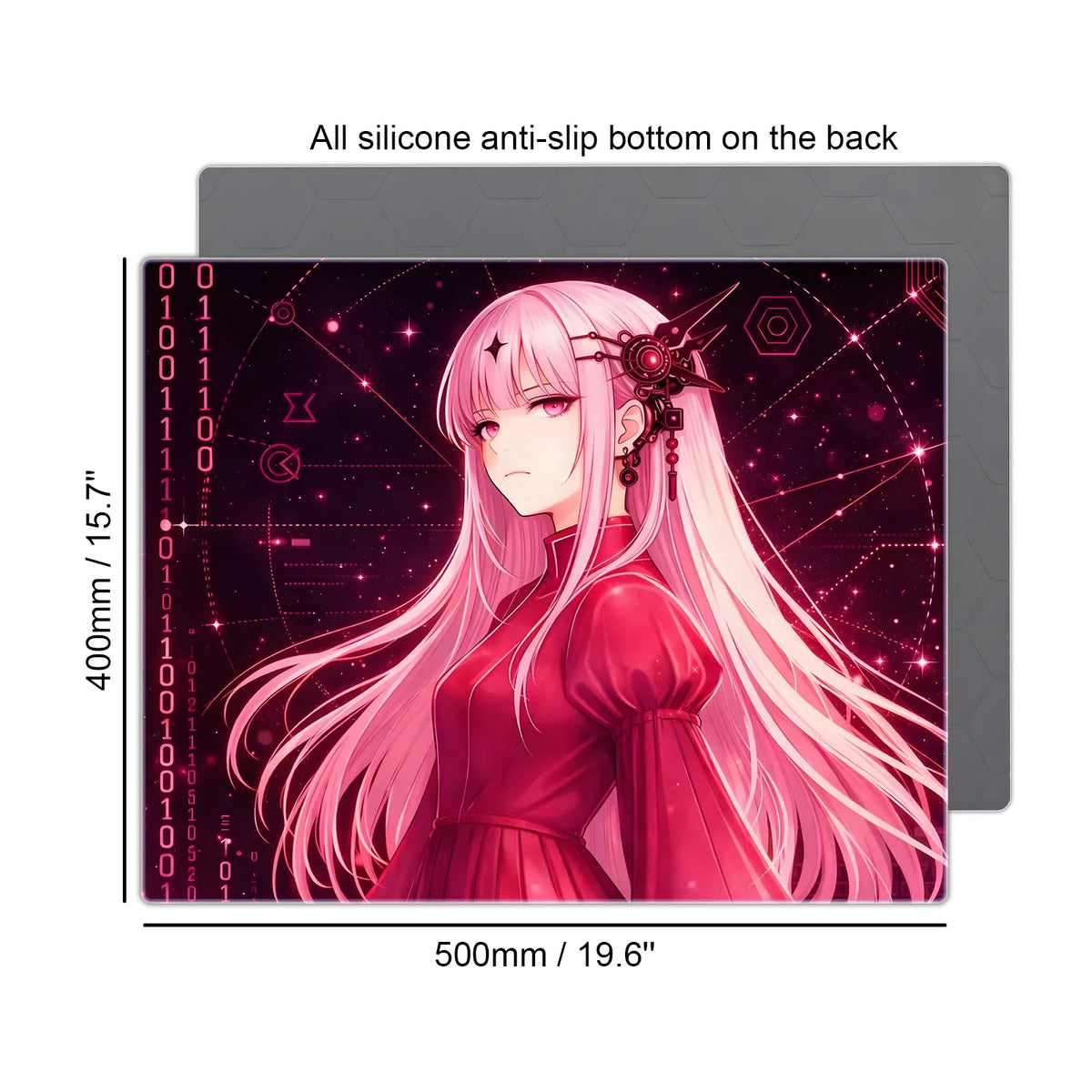 Neon Astra Glow-in-the-Dark  Glass Mouse Pad