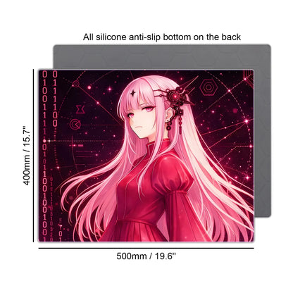 Neon Astra Glow-in-the-Dark  Glass Mouse Pad