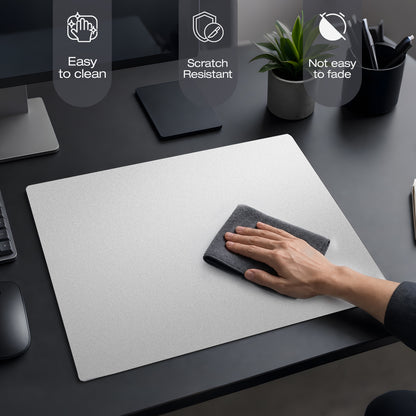 GOGOFREE Glass Mousepad Silver