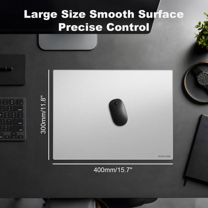 GOGOFREE Glass Mousepad Silver