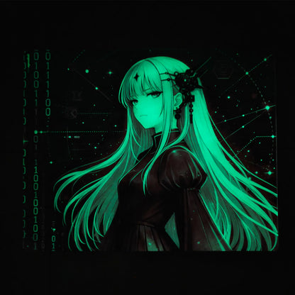 Neon Astra Glow-in-the-Dark  Glass Mouse Pad