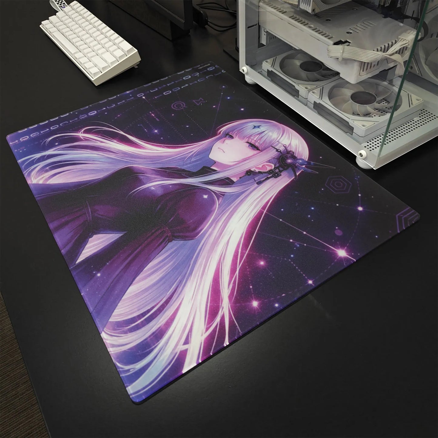 Neon Astra Glow-in-the-Dark  Glass Mouse Pad