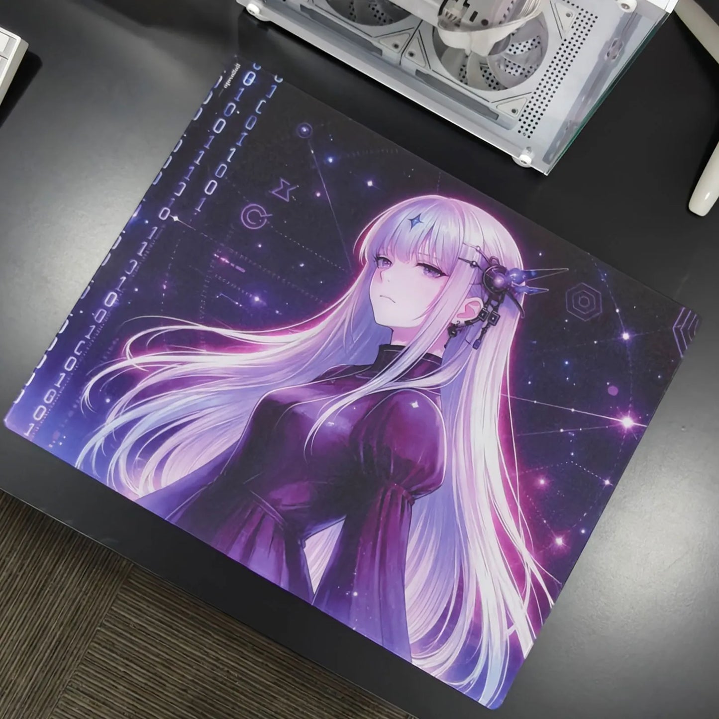 Neon Astra Glow-in-the-Dark  Glass Mouse Pad