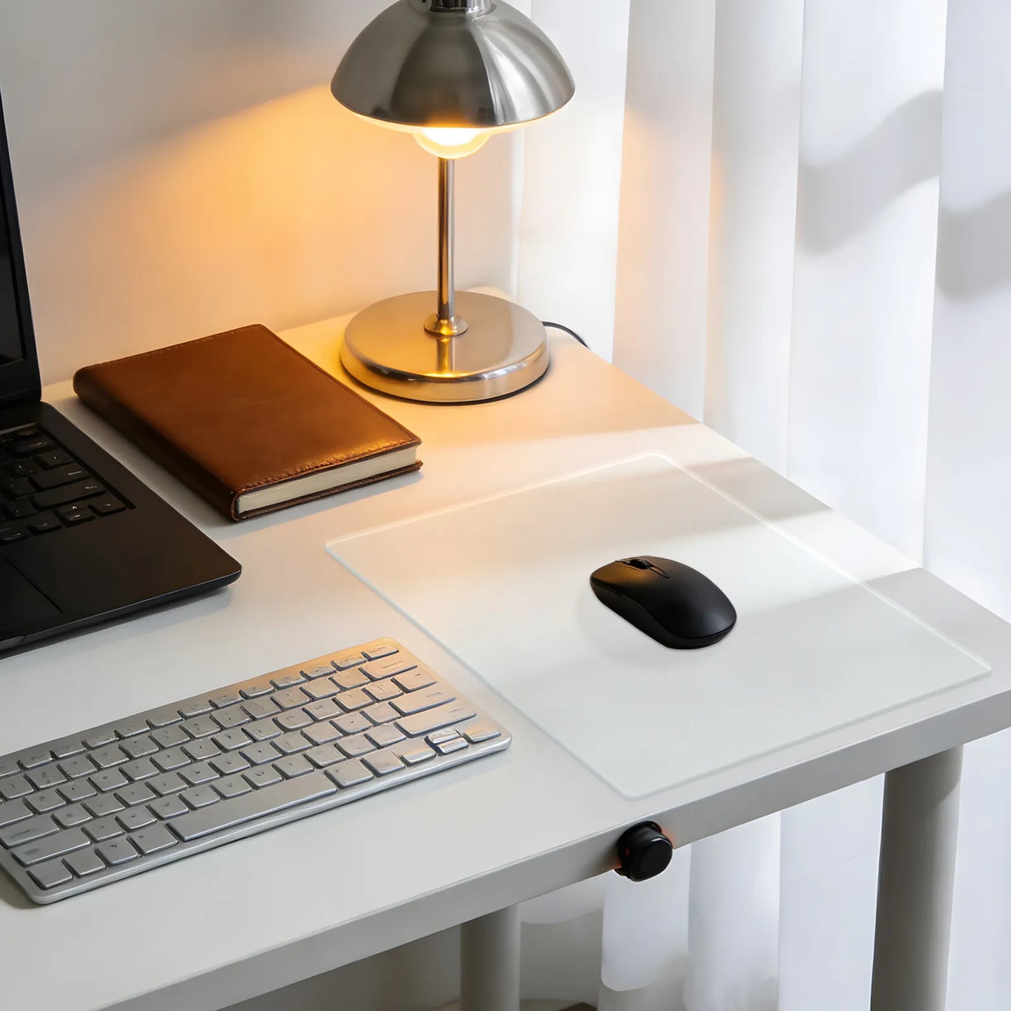 GOGOFREE Clear Glass Mouse pad