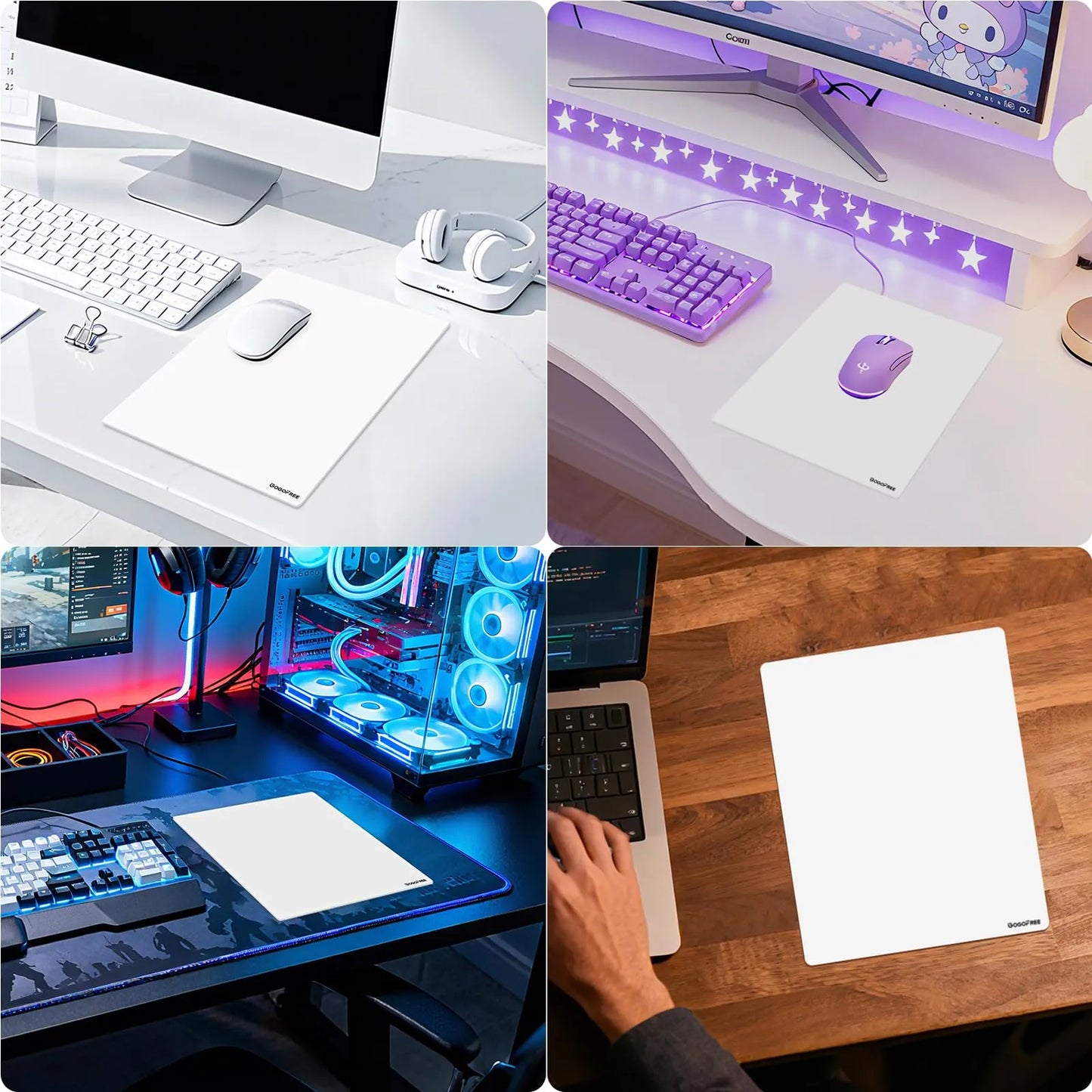 GOGOFREE Glass Mouse Pad Small Size